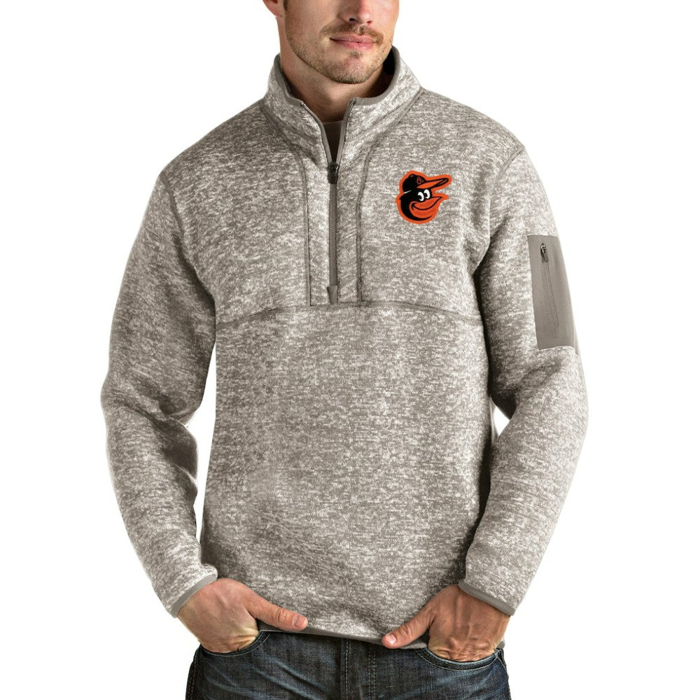 Baltimore Orioles Antigua Fortune Quarter-Zip Pullover Jacket On Sale