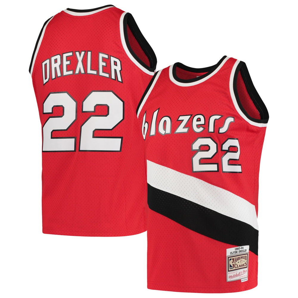 Mitchell & Ness - Clyde Drexler Portland Trail Blazers 1983/84 Hardwood Classics Swingman Jersey - Red