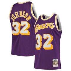 Mitchell & Ness - Magic Johnson Los Angeles Lakers 1984/85 Hardwood Classics Swingman Jersey - Purple