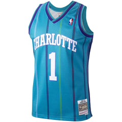 Mitchell & Ness - Baron Davis Charlotte Hornets 1999/00 Hardwood Classics Swingman Jersey - Teal