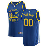 Fanatics - Golden State Warriors Youth 2019/20 Fast Break Custom Replica Jersey Royal - Icon Edition