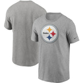 Pittsburgh Steelers Primetime Logo Essential T-Shirt Heather Gray - Nike