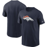 Denver Broncos Primetime Logo Essential T-Shirt Navy - Nike