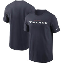 Houston Texans Team Wordmark T-Shirt Navy - Nike