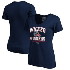 New England Patriots Women's Hometown Refresh V-Neck T-Shirt Navy - NFL