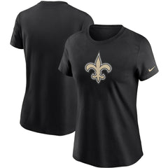 New Orleans Saints Women's Logo Essential T-Shirt Black - Nike
