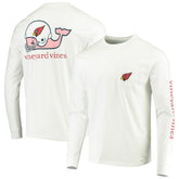 Arizona Cardinals Vineyard Vines Whale Helmet Long Sleeve T-Shirt White - NFL