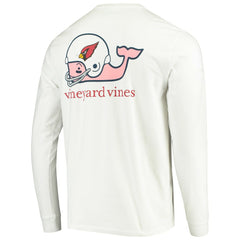 Arizona Cardinals Vineyard Vines Whale Helmet Long Sleeve T-Shirt White - NFL