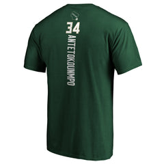 NBA - Giannis Antetokounmpo Milwaukee Bucks Team Playmaker Name & Number T-Shirt - Hunter Green