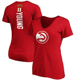 NBA - Trae Young Atlanta Hawks Women's Playmaker Name & Number V-Neck T-Shirt - Red