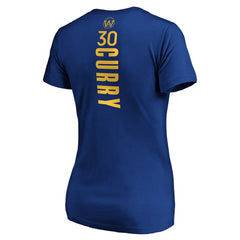 NBA - Stephen Curry Golden State Warriors Women's Playmaker Name & Number V-Neck T-Shirt - Royal