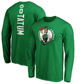 NBA - Jayson Tatum Boston Celtics Playmaker Name & Number Long Sleeve T-Shirt - Kelly Green