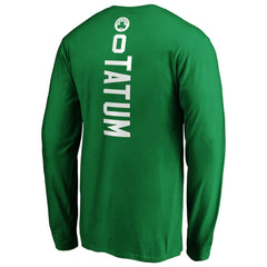 NBA - Jayson Tatum Boston Celtics Playmaker Name & Number Long Sleeve T-Shirt - Kelly Green