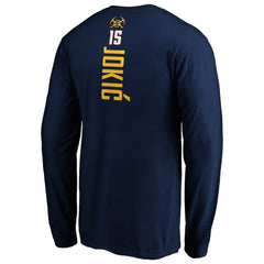 NBA - Nikola Jokic Denver Nuggets Playmaker Name & Number Long Sleeve T-Shirt - Navy