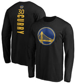 NBA - Stephen Curry Golden State Warriors Playmaker Name & Number Long Sleeve T-Shirt - Black