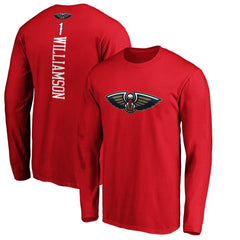 NBA - Zion Williamson New Orleans Pelicans Playmaker Name & Number Long Sleeve T-Shirt - Red