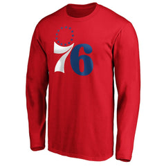 NBA - Joel Embiid Philadelphia 76ers Playmaker Name & Number Long Sleeve T-Shirt - Red