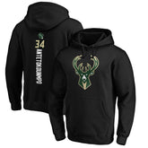 NBA - Giannis Antetokounmpo Milwaukee Bucks Playmaker Name & Number Pullover Hoodie - Black