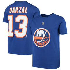 Mathew Barzal New York Islanders - Youth Player Name & Number T-Shirt Royal