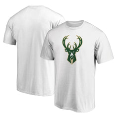 Fanatics - Milwaukee Bucks Primary Team Logo T-Shirt - White