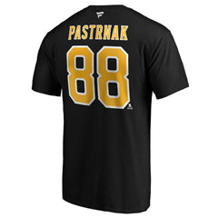 David Pastrnak Boston Bruins Fanatics Authentic Stack Player Name & Number T-Shirt Black