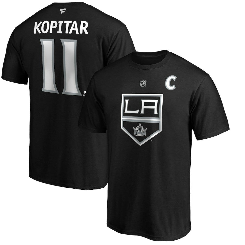 Anze Kopitar Los Angeles Kings - Fanatics Authentic Stack Player Name & Number T-Shirt Black