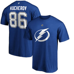 Nikita Kucherov Tampa Bay Lightning - Fanatics Authentic Stack Player Name & Number T-Shirt Blue