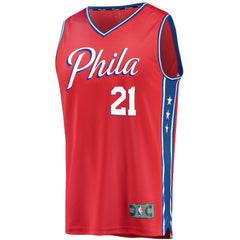 Fanatics - Joel Embiid Philadelphia 76ers Youth 2019/20 Fast Break Replica Player Team Jersey - Statement Edition - Red