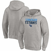 Tennessee Titans Fade Out Fitted Pullover Hoodie Heather Gray - Fanatics