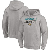 Jacksonville Jaguars Fade Out Fitted Pullover Hoodie Heather Gray - Fanatics