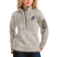 Tampa Bay Lightning - Antigua Women's Fortune Half-Zip Sweatshirt Oatmeal