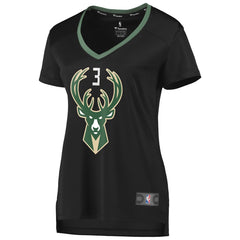 Fanatics - George Hill Milwaukee Bucks Women's Fast Break Replica Player Jersey - Statement Edition - Black