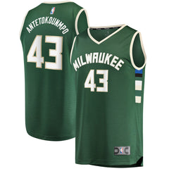Fanatics - Thanasis Antetokounmpo Milwaukee Bucks Fast Break Replica Player Jersey - Icon Edition - Hunter Green