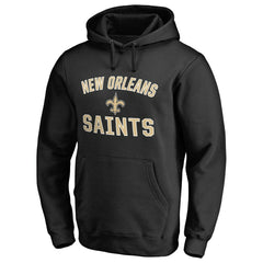 New Orleans Saints Victory Arch Team Fitted Pullover Hoodie Black - Fanatics