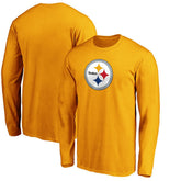 Pittsburgh Steelers Primary Logo Long Sleeve T-Shirt Gold - Fanatics