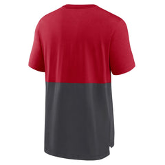 Tampa Bay Buccaneers Fan Gear Colorblock Tri-Blend T-Shirt Red/Pewter - Nike