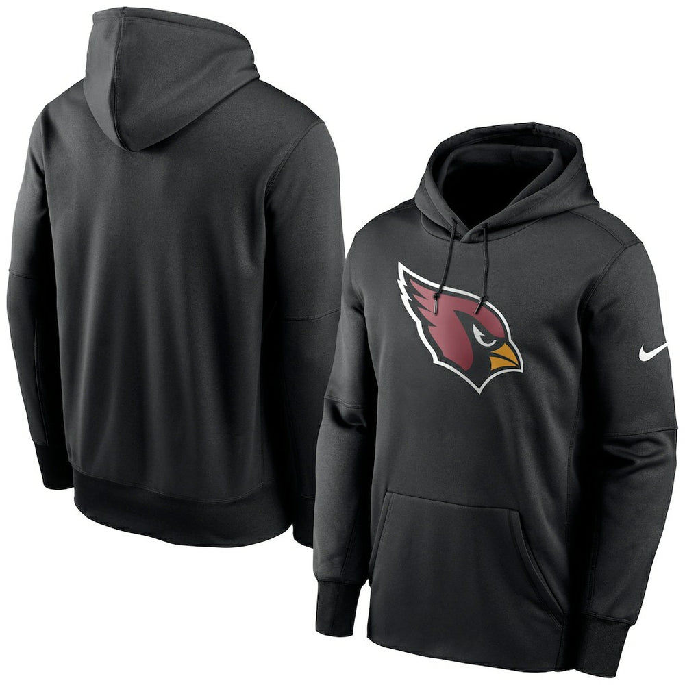Arizona Cardinals Fan Gear Primary Logo Therma Performance Pullover Hoodie Black - Nike