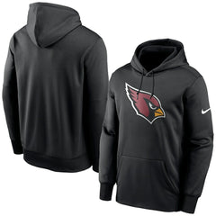 Arizona Cardinals Fan Gear Primary Logo Therma Performance Pullover Hoodie Black - Nike