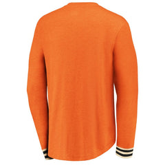 Philadelphia Flyers - Fanatics True Classics Henley Long Sleeve T-Shirt Heathered Orange