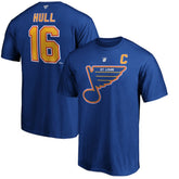 Brett Hull St. Louis Blues - Fanatics Authentic Stack Retired Player Name & Number T-Shirt Blue