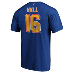 Brett Hull St. Louis Blues - Fanatics Authentic Stack Retired Player Name & Number T-Shirt Blue