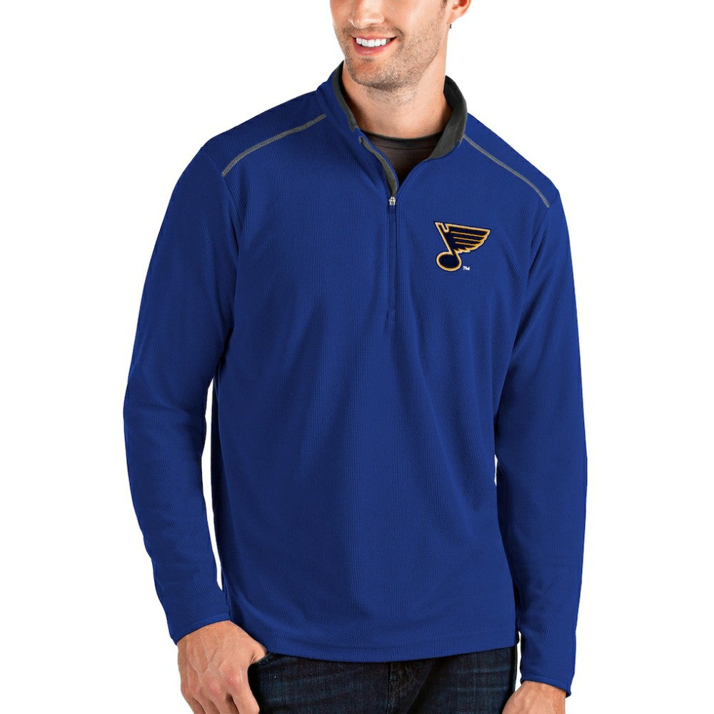 St. Louis Blues - Antigua Glacier Quarter-Zip Pullover Jacket Blue