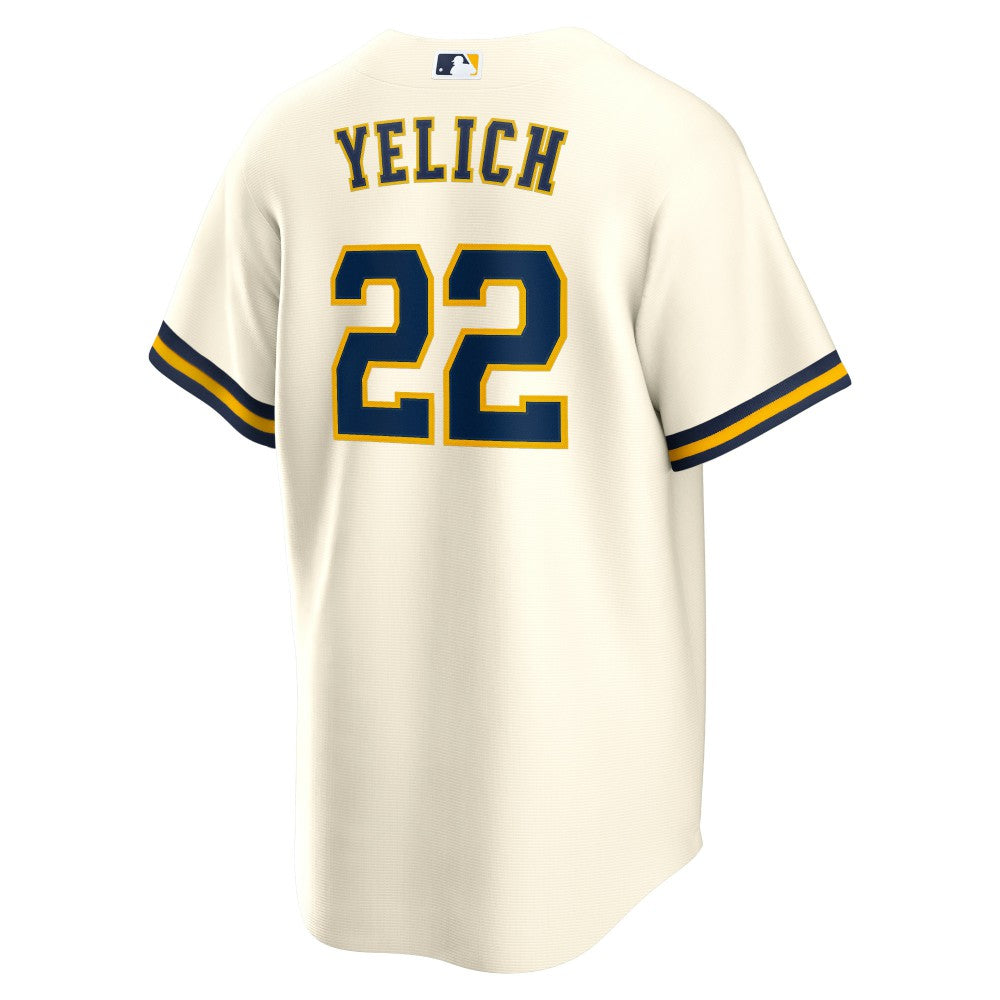 Christian Yelich Milwaukee Brewers Nike Home Replica Player Jersey - Cream | MLB Jerseys