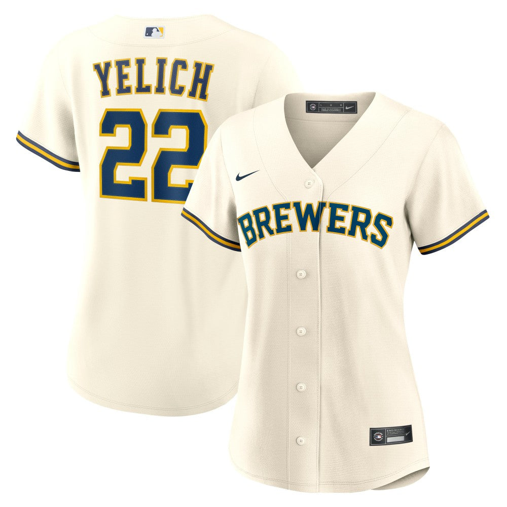 Christian Yelich Milwaukee Brewers Nike Women's Home Replica Player Jersey for sale