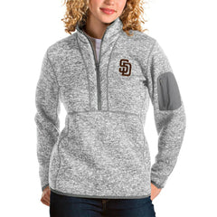San Diego Padres Antigua Women's Fortune Half-Zip Pullover Jacket On Sale