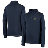 Milwaukee Brewers Stitches Youth Raglan Quarter-Zip Jacket On Sale