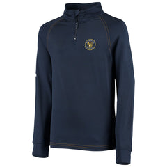 Milwaukee Brewers Stitches Youth Raglan Quarter-Zip Jacket On Sale