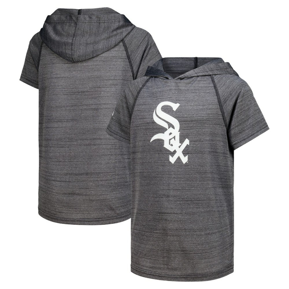 Chicago White Sox Stitches Youth Raglan Short Sleeve Pullover Hoodie Clearance