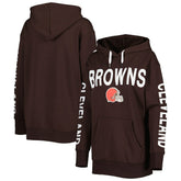 Cleveland Browns G-III 4Her by Carl Banks Women's Extra Point Pullover Hoodie Brown - NFL