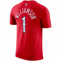 NBA - New Orleans Pelicans Jordan Brand 2020/21 Zion Williamson Statement Name & Number T-Shirt - Red